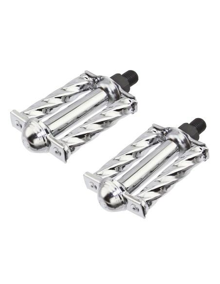 Mini Square Twisted Pedals 1/2 Chrome.